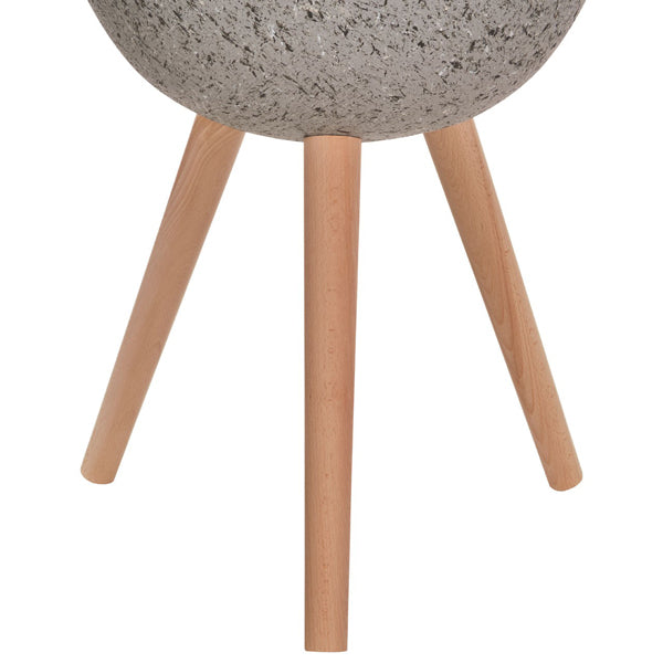 Product photograph of Olivia S Daniel Planter Grey Rounded Large from Olivia's.
