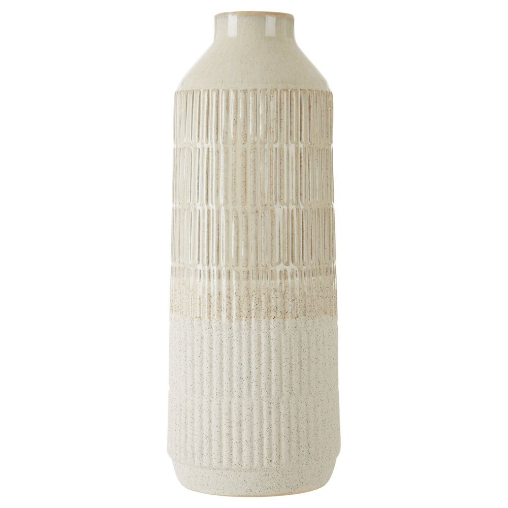 Product photograph of Olivia S Stefi Large Vase Stoneware In White from Olivia's