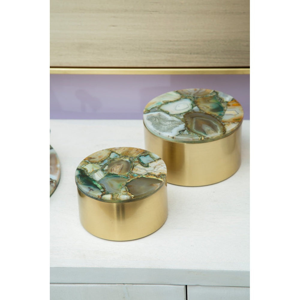 Product photograph of Olivia S Boutique Hotel Collection - Agate Trinket Box Large from Olivia's.