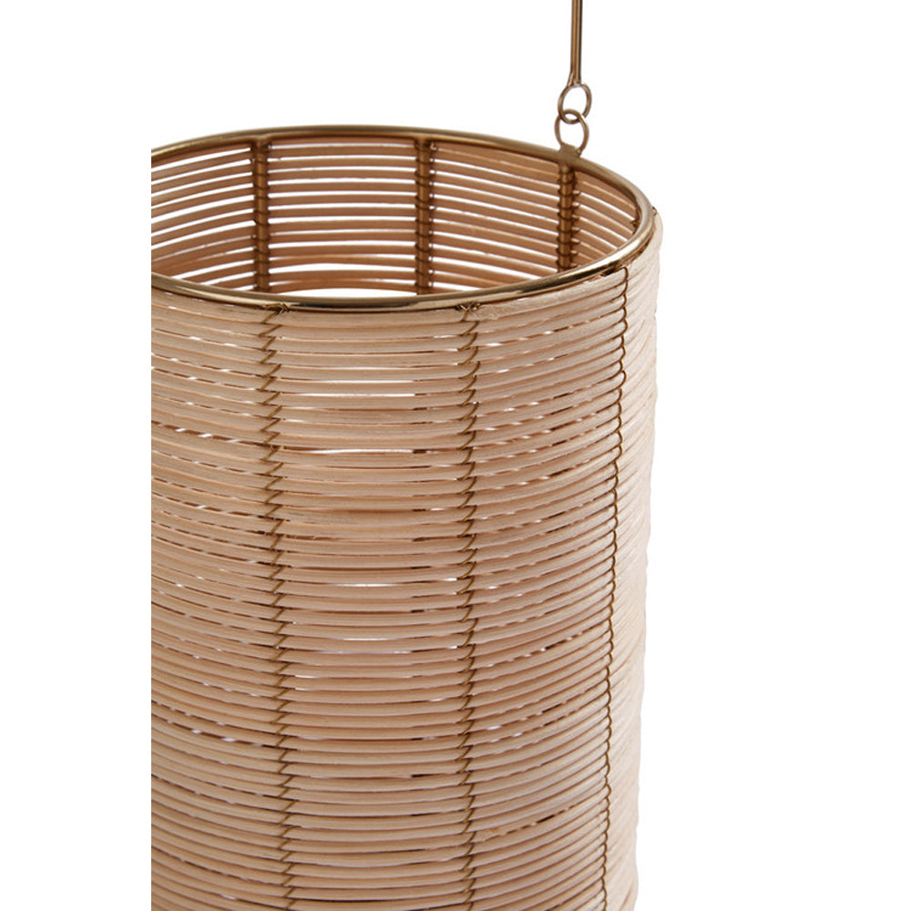 Product photograph of Olivia S Rattan Hurricane Candle Holder Medium from Olivia's.