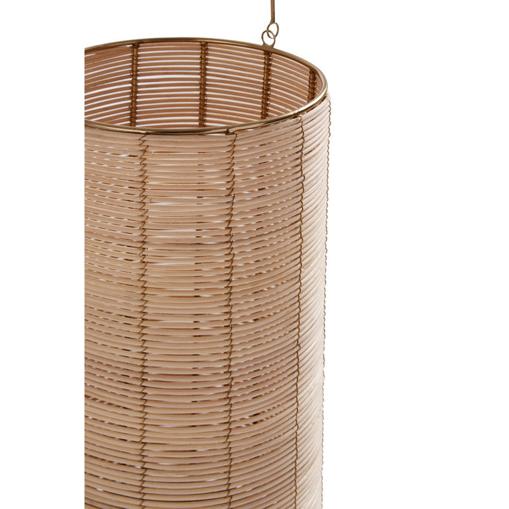 Product photograph of Olivia S Rattan Hurricane Candle Holder Large from Olivia's.