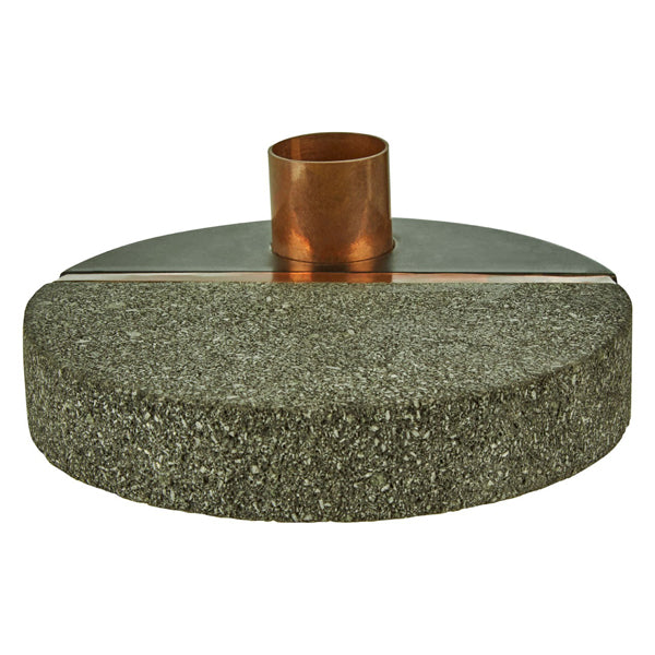 Product photograph of Olivia S Petra K Lava Stone Candle Holder Copper Finish Grey And Blac from Olivia's.