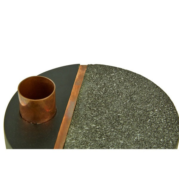 Product photograph of Olivia S Petra K Lava Stone Candle Holder Copper Finish Grey And Blac from Olivia's.