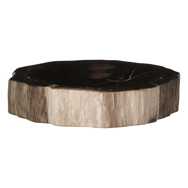 Product photograph of Olivia S Raven Petrified Wood Bowl from Olivia's