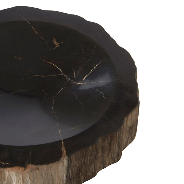 Product photograph of Olivia S Raven Petrified Wood Bowl from Olivia's.