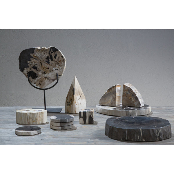 Product photograph of Olivia S Raven Petrified Wood Bowl from Olivia's.