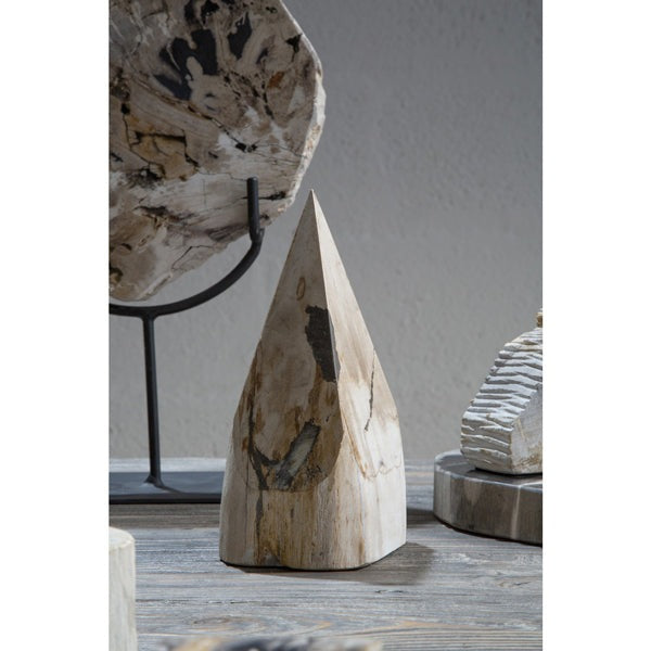 Product photograph of Olivia S Natural Living Collection - Raven Petrified Wood Ornament from Olivia's.