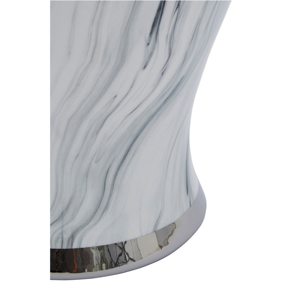 Product photograph of Olivia S Luxe Collection - Marble Effect Ceramic Jar Large from Olivia's.