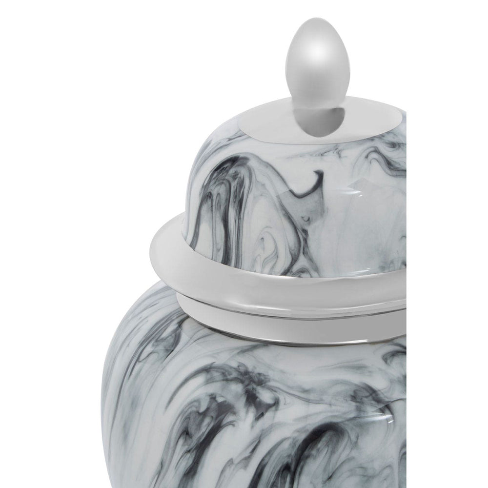 Product photograph of Olivia S Luxe Collection - Marble Ceramic Jar Small from Olivia's.