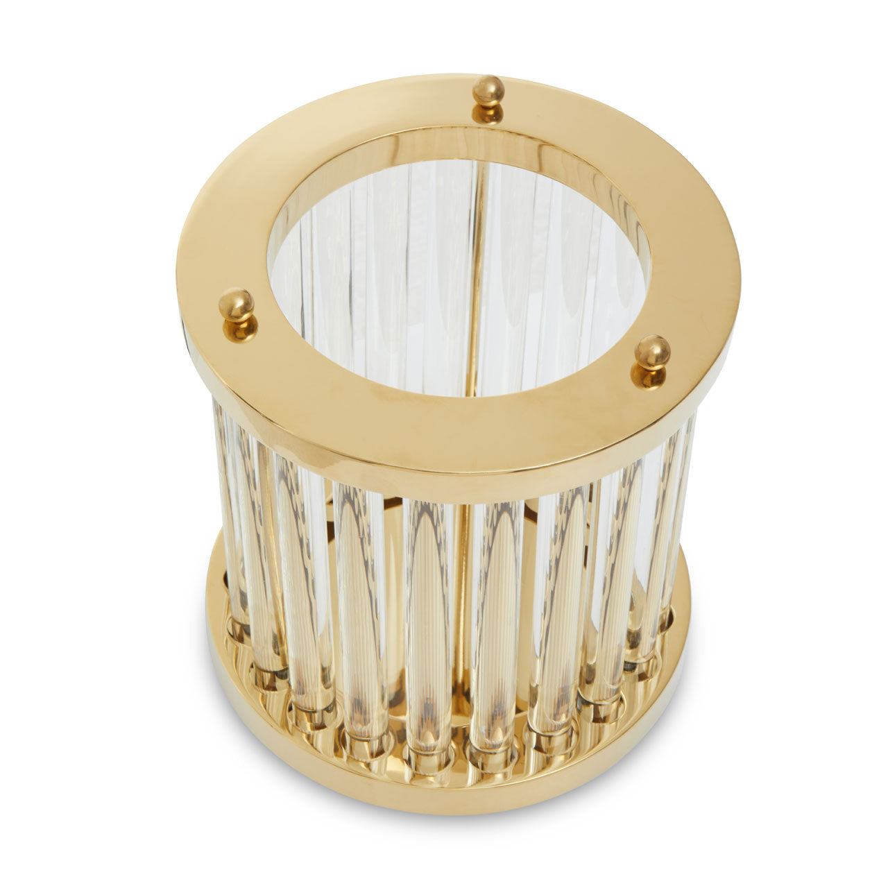 Product photograph of Olivia S Frankie Small Candle Holder In Gold from Olivia's.