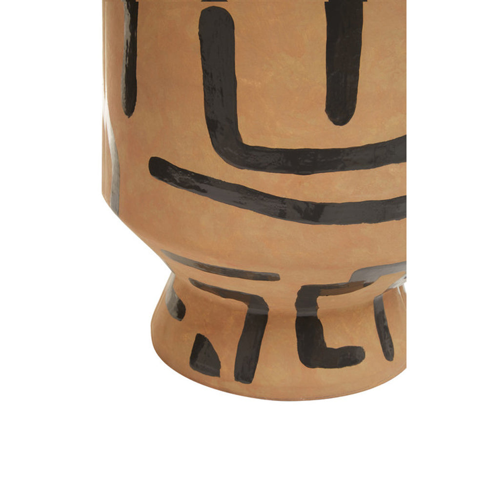 Product photograph of Olivia S Abstract Pattern Vase Sand Black Large from Olivia's.