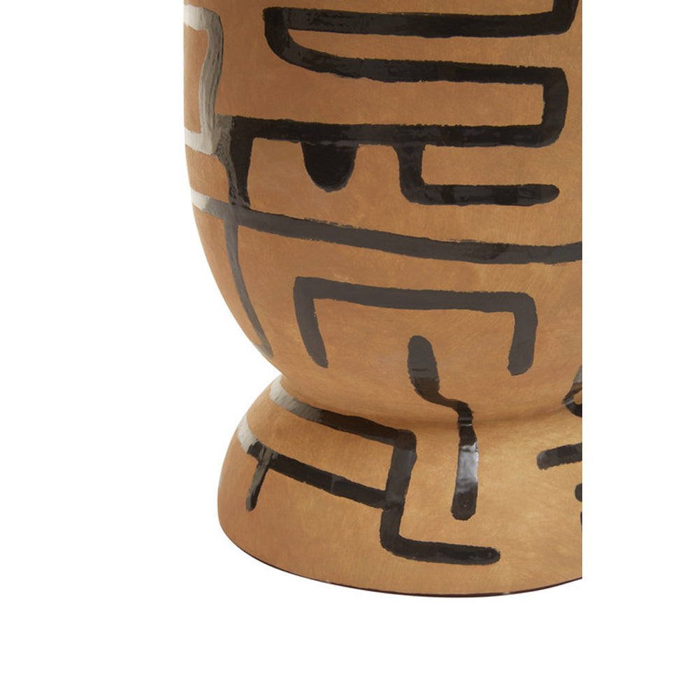 Product photograph of Olivia S Abstract Pattern Vase Sand Black Small from Olivia's.