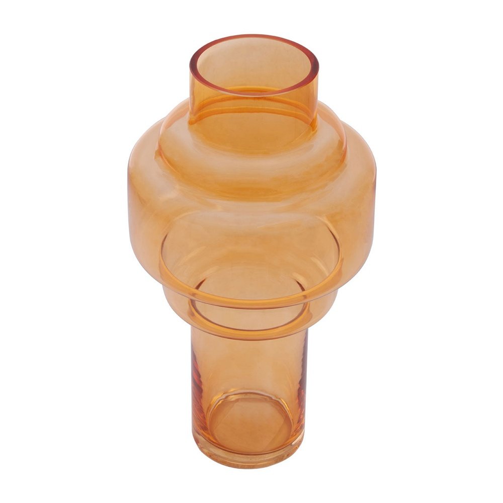 Product photograph of Olivia S Cadence Large Orange Glass Vase from Olivia's.