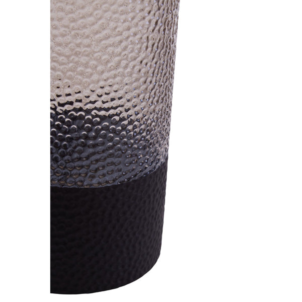 Product photograph of Olivia S Cova Embossed Glass Vase Smoked And Black Small from Olivia's.