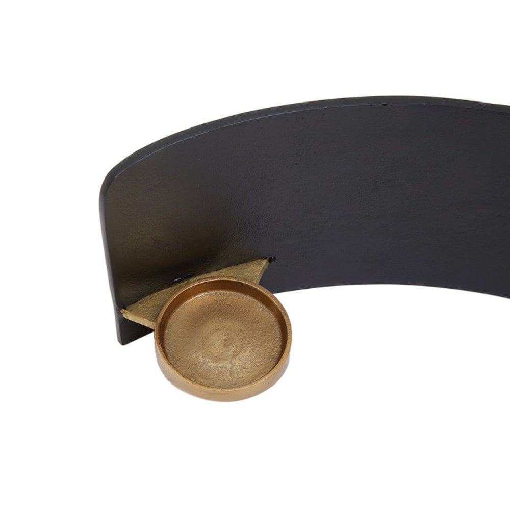 Product photograph of Olivia S Luxe Collection - Black And Gold Candle Stand from Olivia's.