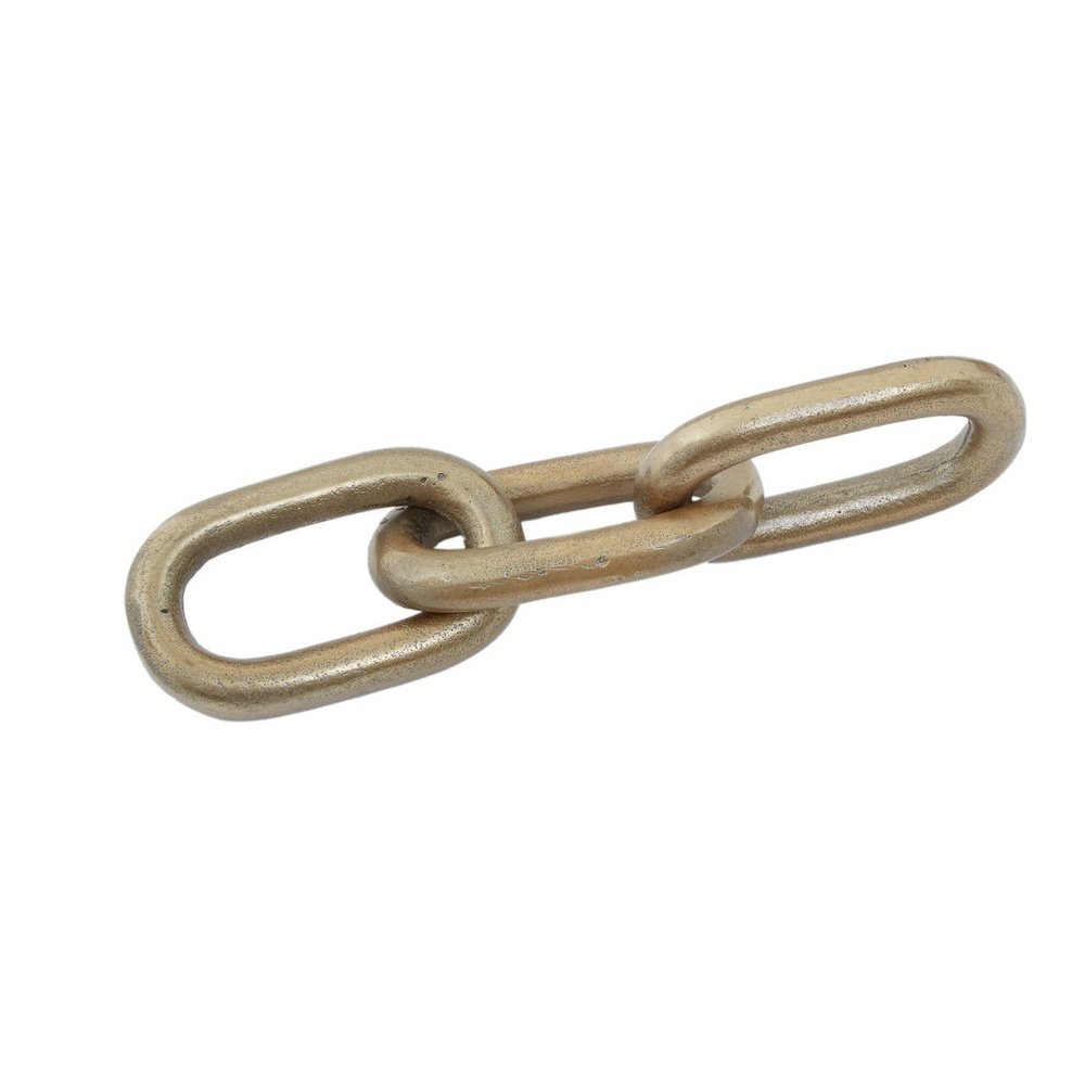 Product photograph of Olivia S Paton Small Aluminium Chain Sculpture In Gold from Olivia's
