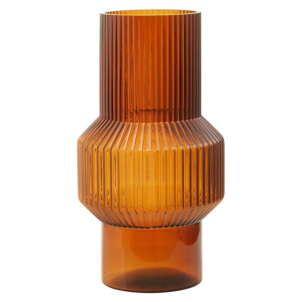Product photograph of Olivia S Soft Industrial Collection - Benky Vase In Brown Large from Olivia's