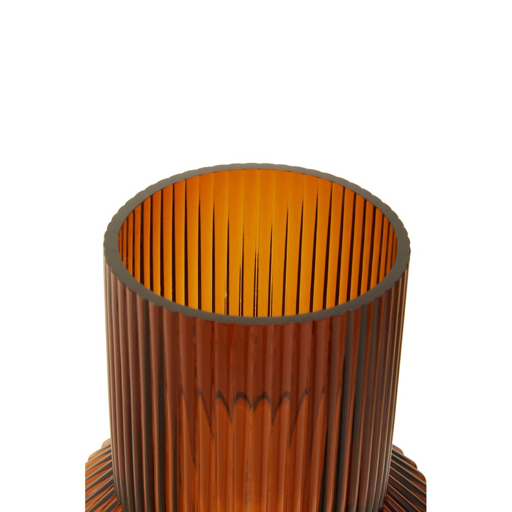 Product photograph of Olivia S Soft Industrial Collection - Benky Vase In Brown Large from Olivia's.