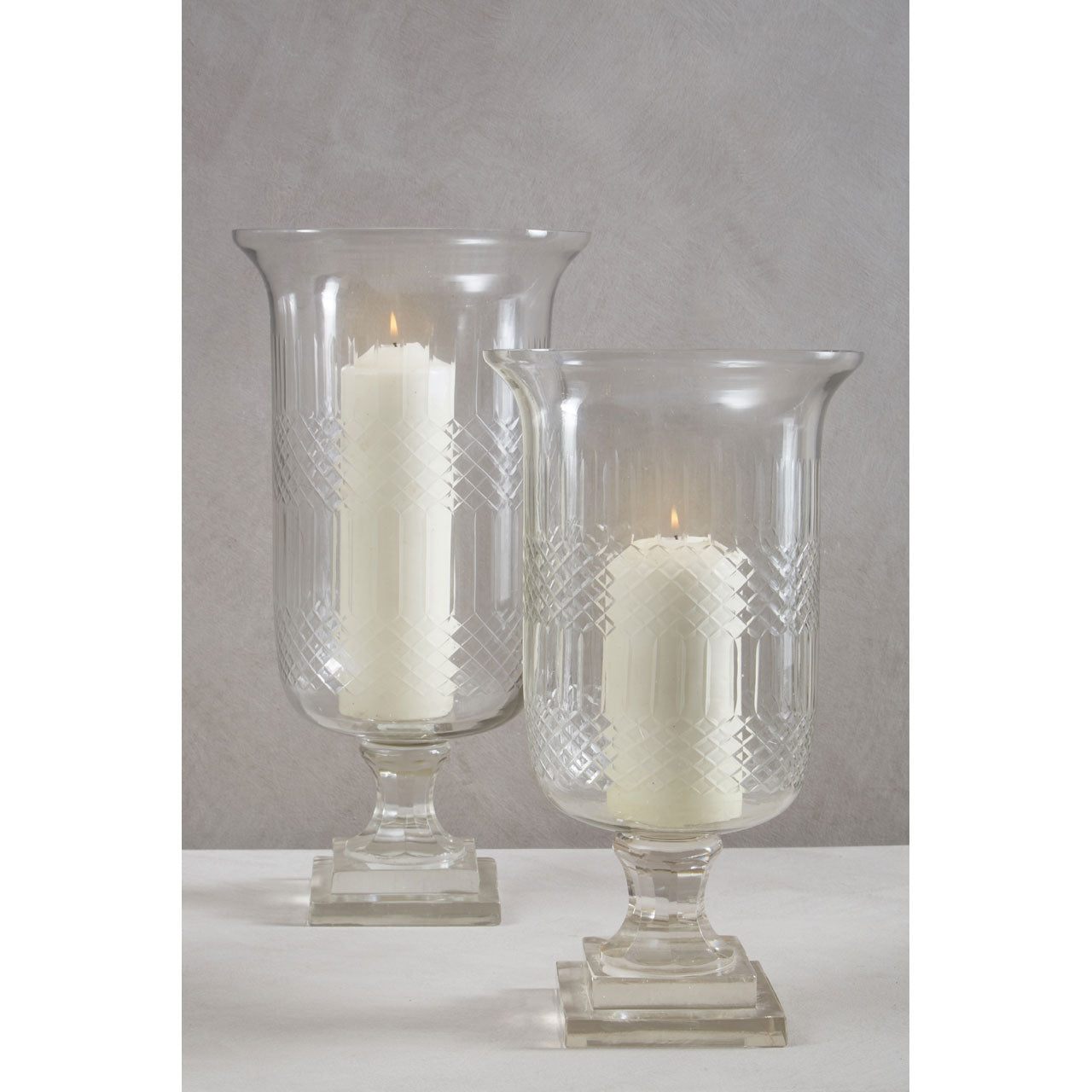 Product photograph of Olivia S Cortina Hurricane Candle Holder Clear Medium from Olivia's.