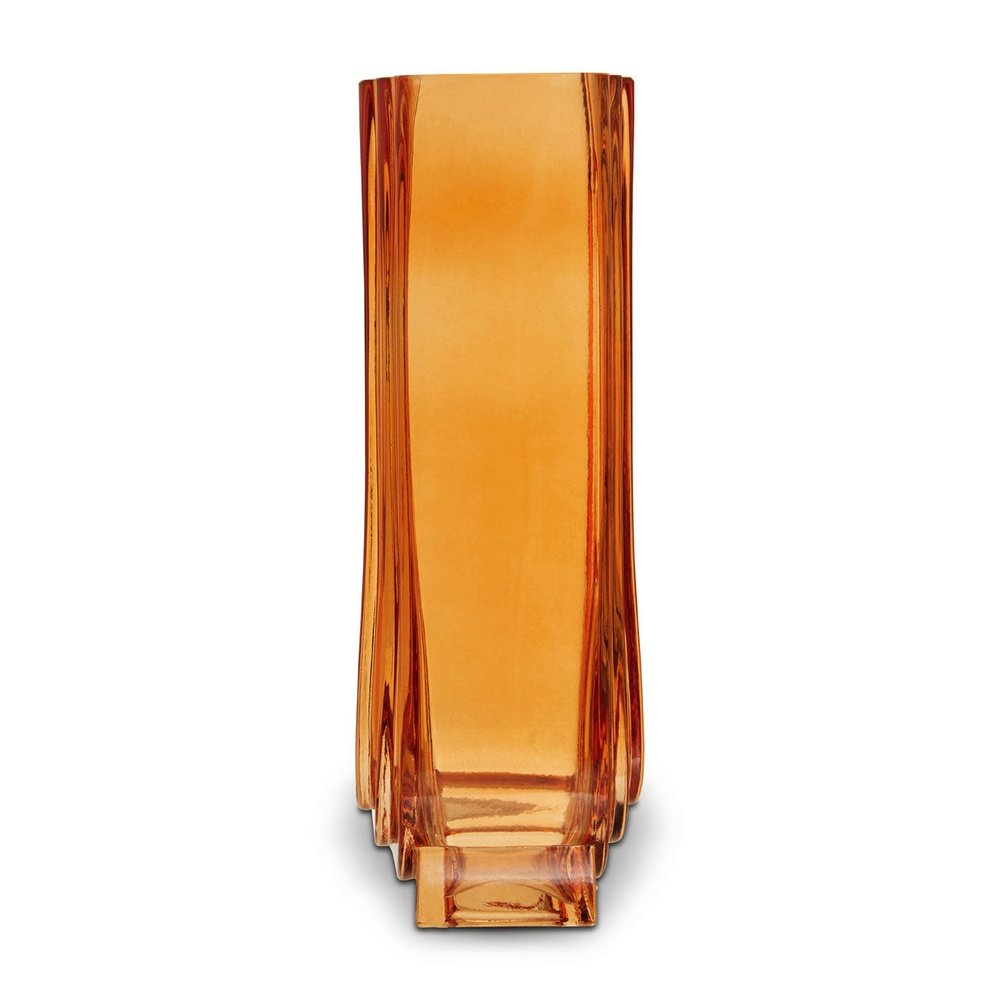 Product photograph of Olivia S Eden Large Glass Vase In Orange from Olivia's.