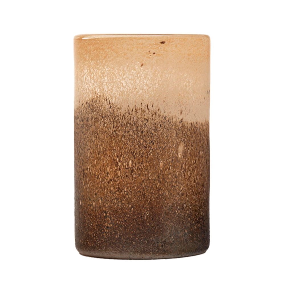 Product photograph of Olivia S Chaeli Medium Sand Effect Glass Vase In Natural from Olivia's