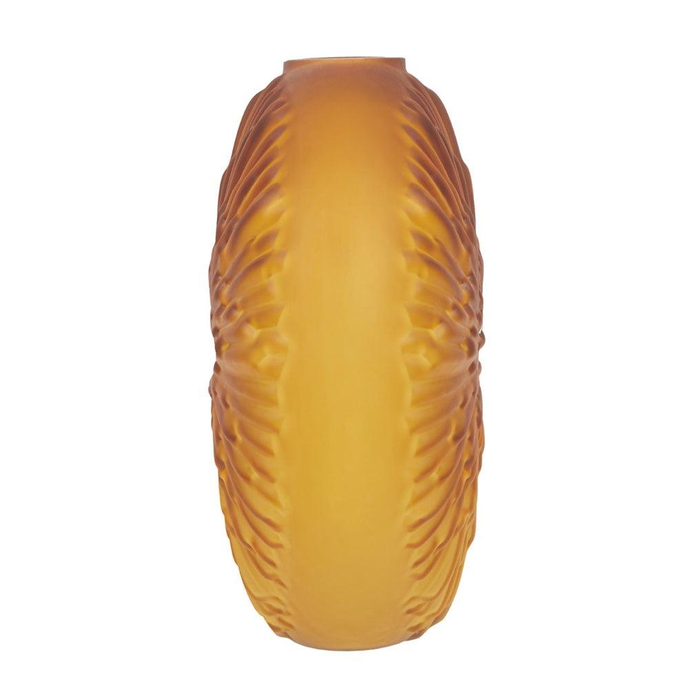 Product photograph of Olivia S Soft Industrial Collection - Hadia Amber Glass Vase from Olivia's.