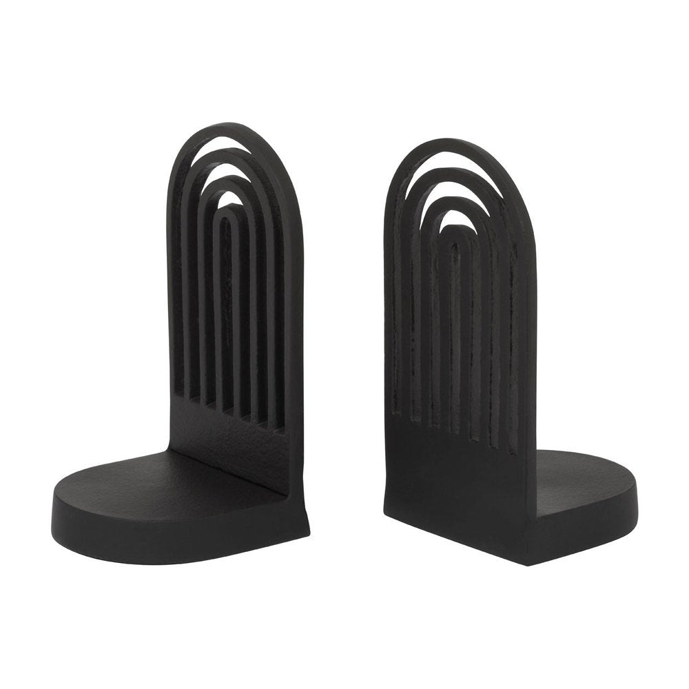 Product photograph of Olivia S Set Of 2 Rose Bookends In Black from Olivia's.