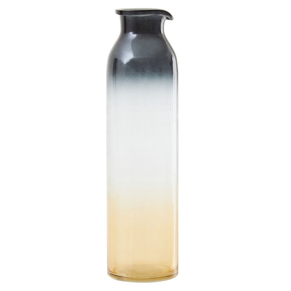 Product photograph of Olivia S Garbo Large Glass Bottle Vase In Black Gold Ombre from Olivia's.