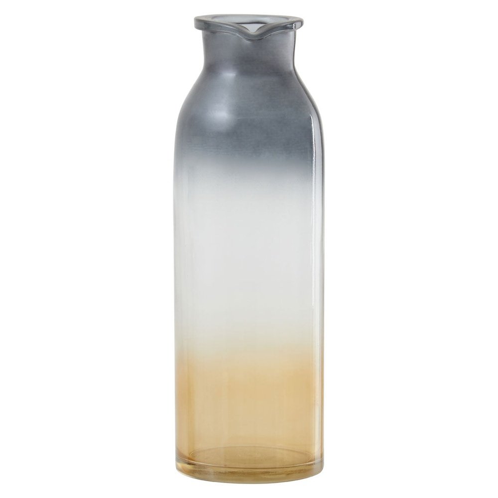 Product photograph of Olivia S Garbo Medium Glass Bottle Vase In Black Gold Ombre from Olivia's