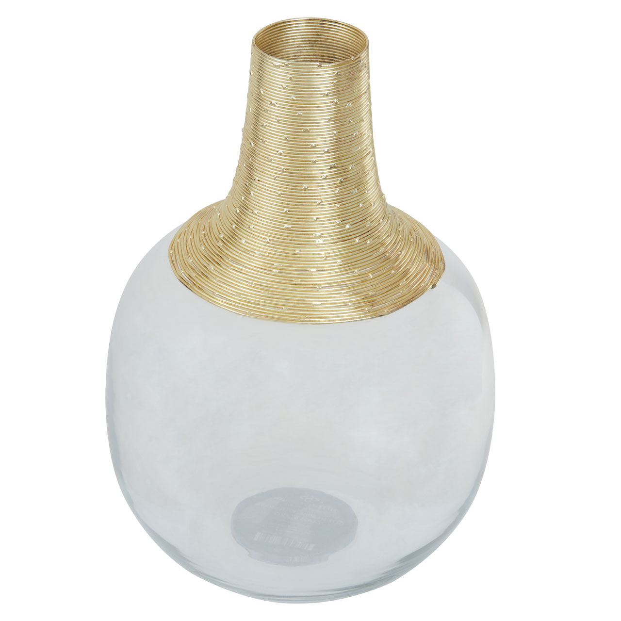 Product photograph of Olivia S Garbo Large Glass Bottle Vase In Gold from Olivia's.