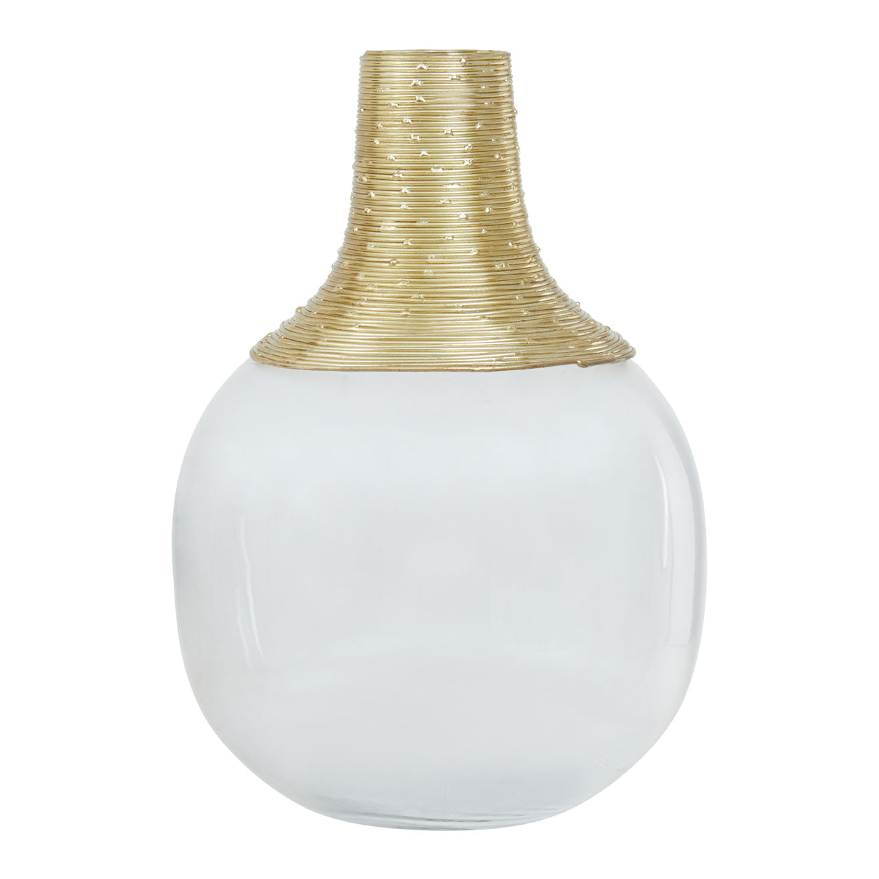 Product photograph of Olivia S Garbo Small Glass Bottle Vase In Gold from Olivia's