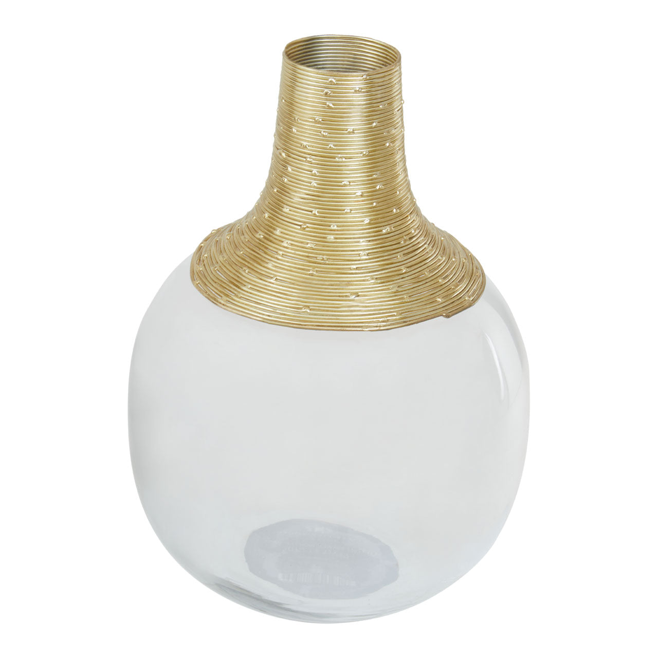 Product photograph of Olivia S Garbo Small Glass Bottle Vase In Gold from Olivia's.
