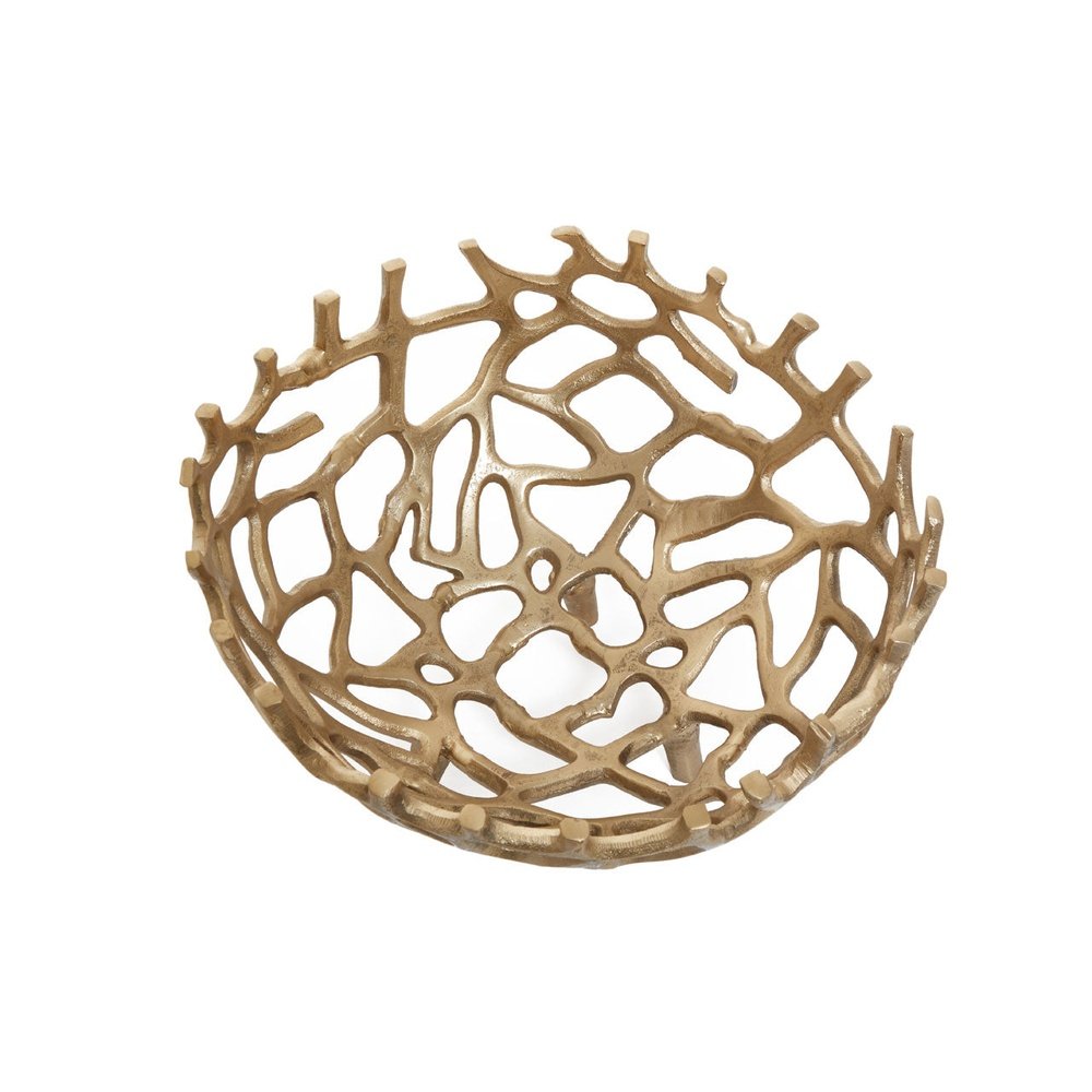 Product photograph of Olivia S Pramoda Small Coral Effect Bowl In Gold from Olivia's.