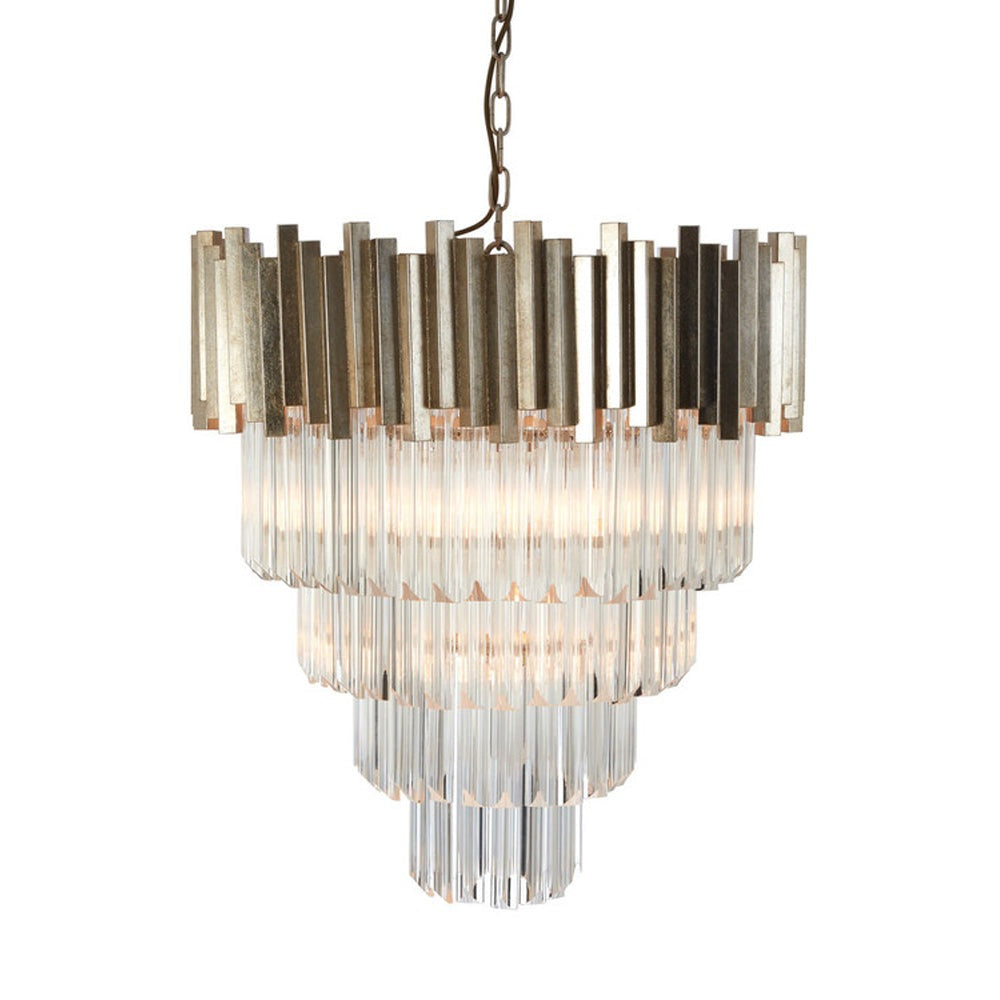 Product photograph of Olivia S Luxe Collection - Penny Silver Chandelier Large from Olivia's.