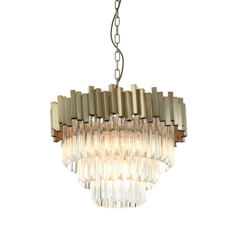Product photograph of Olivia S Luxe Collection - Penny Silver Chandelier Small from Olivia's.