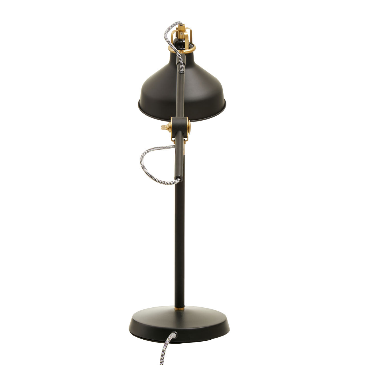 Product photograph of Olivia S Necia Large Desk Lamp In Black Brass from Olivia's.