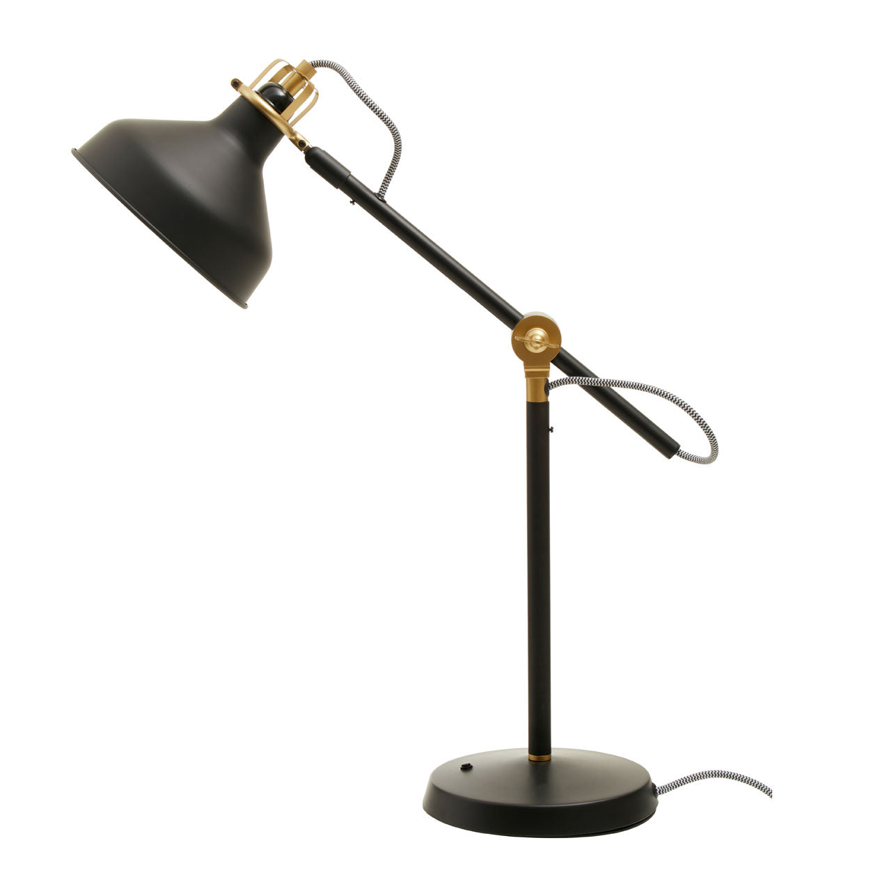 Product photograph of Olivia S Necia Large Desk Lamp In Black Brass from Olivia's.