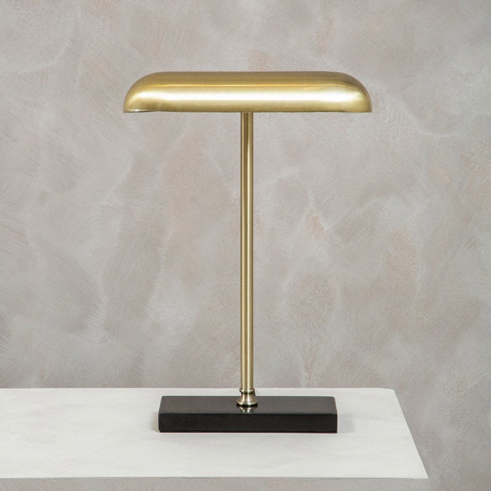 Product photograph of Olivia S Narla Small Desk Lamp In Black Brass from Olivia's.