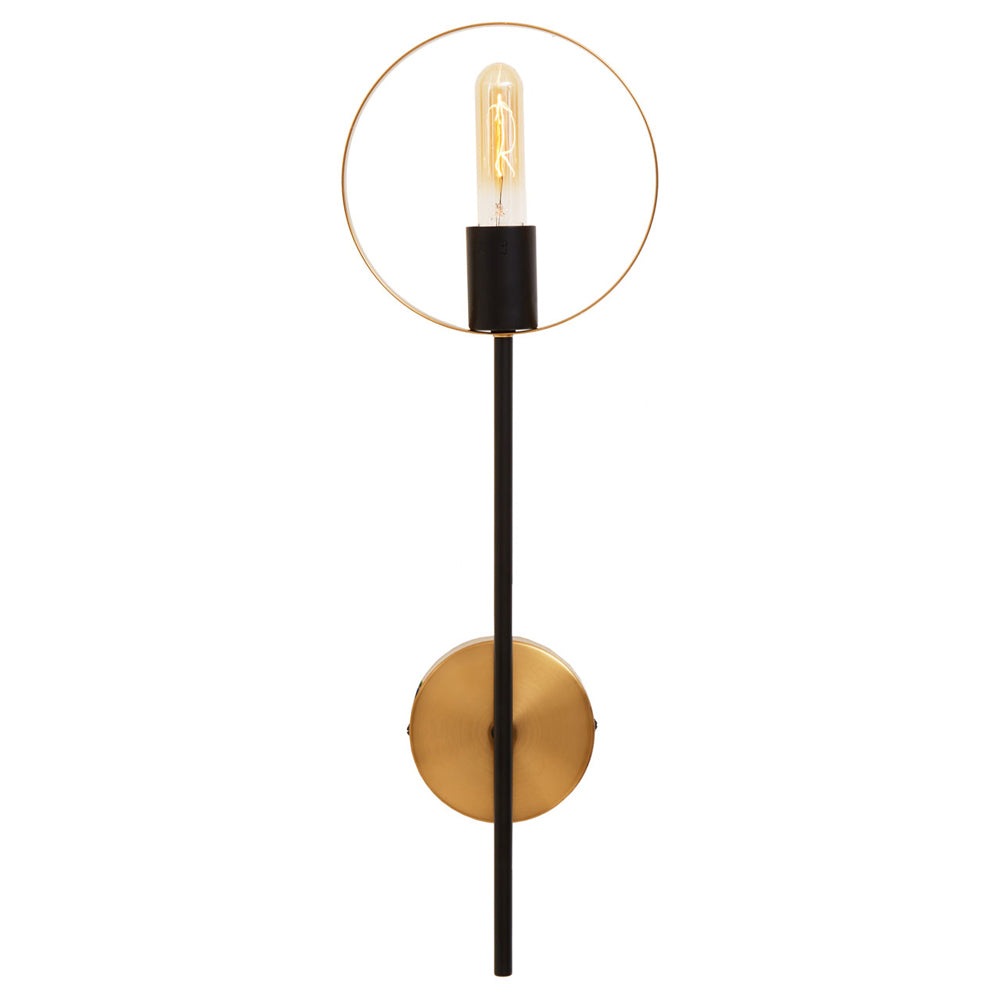 Product photograph of Olivia S Soft Industrial Collection - Tiesto One Bulb Ring Wall Light from Olivia's