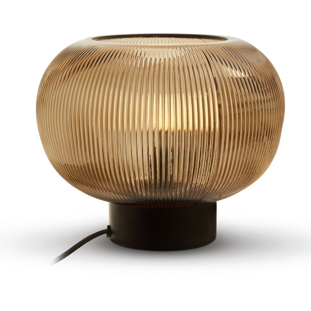Product photograph of Olivia S Echo Small Table Lamp In Smoked Brown Black from Olivia's