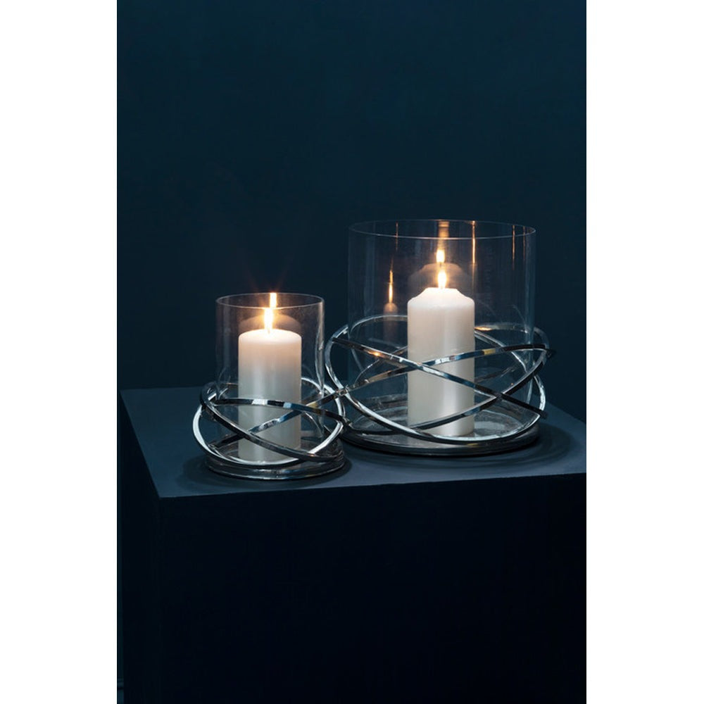 Product photograph of Olivia S Luxe Collection - Twist Silver Candle Holder Small from Olivia's.
