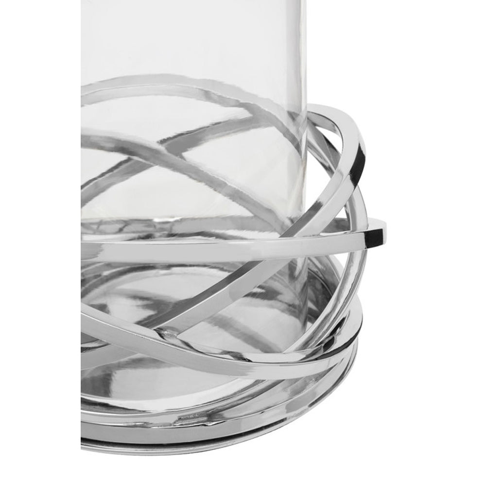 Product photograph of Olivia S Luxe Collection - Twist Silver Candle Holder Small from Olivia's.