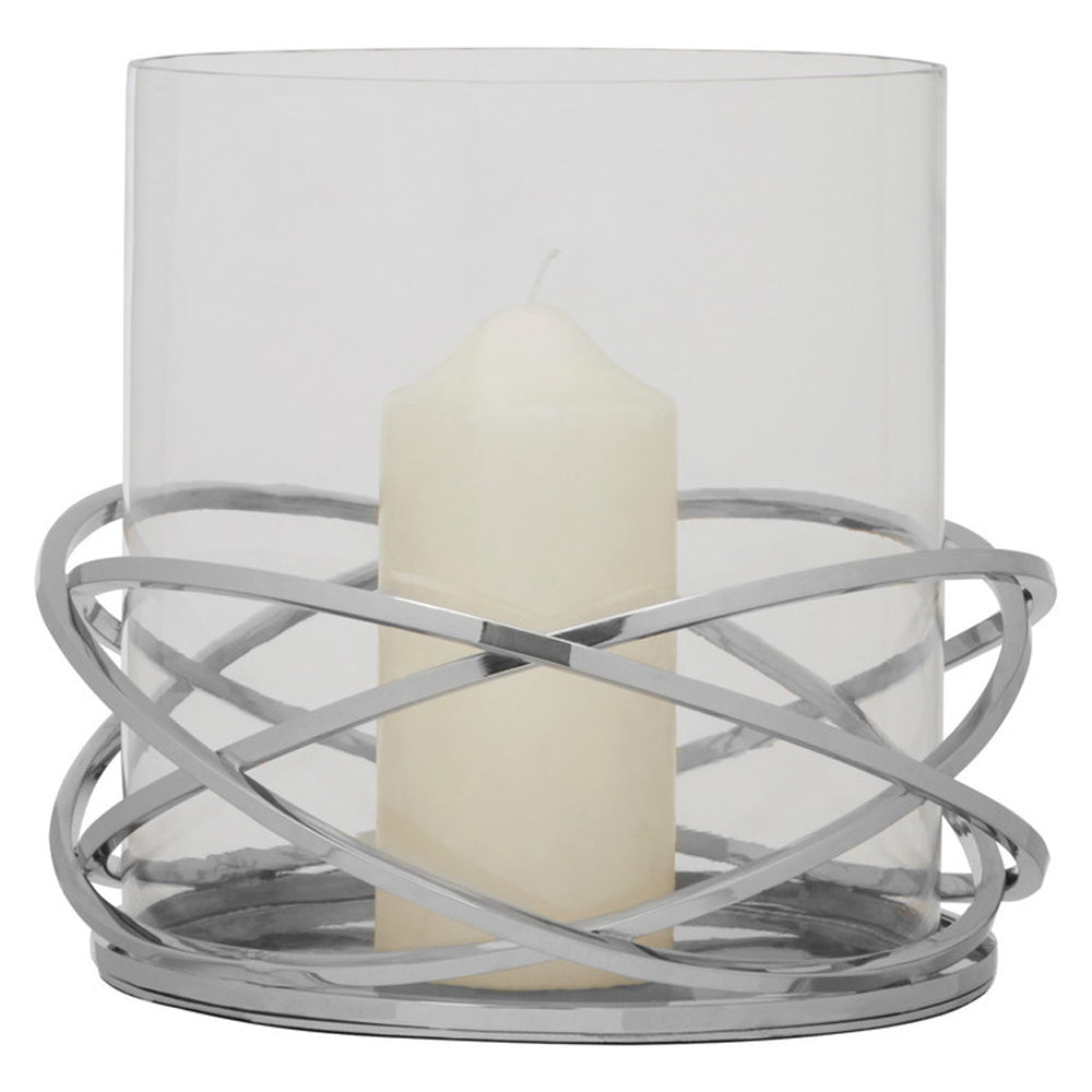 Product photograph of Olivia S Luxe Collection - Twist Silver Candle Holder Large from Olivia's.