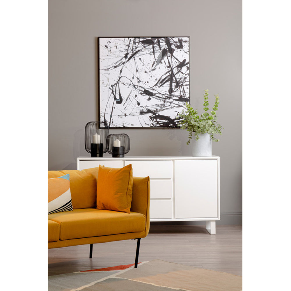 Product photograph of Olivia S Black And White Abstract Wall Art from Olivia's.