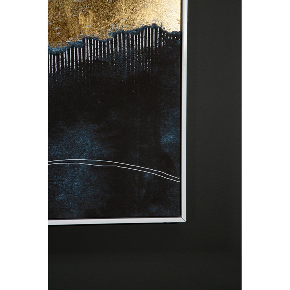 Product photograph of Olivia S Luxe Collection - Blue And Gold Foil Wall Art from Olivia's.