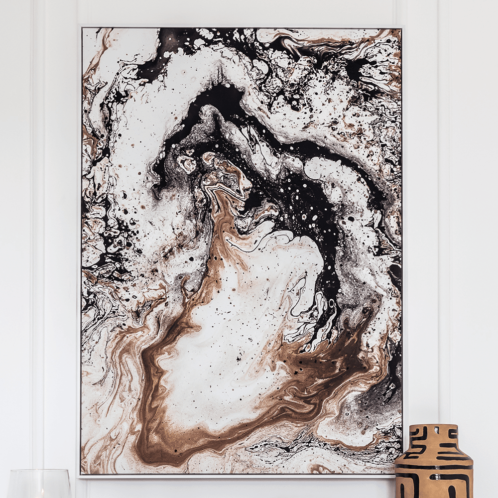 Product photograph of Olivia S Luxe Collection - Marble Effect Wall Art from Olivia's.