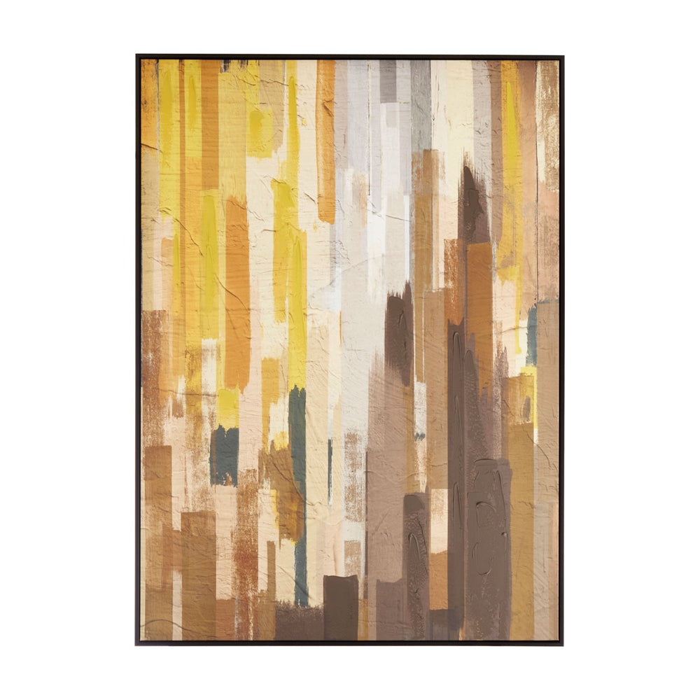 Product photograph of Olivia S Soft Industrial Collection - Astral Ochre Canvas Wall Art from Olivia's