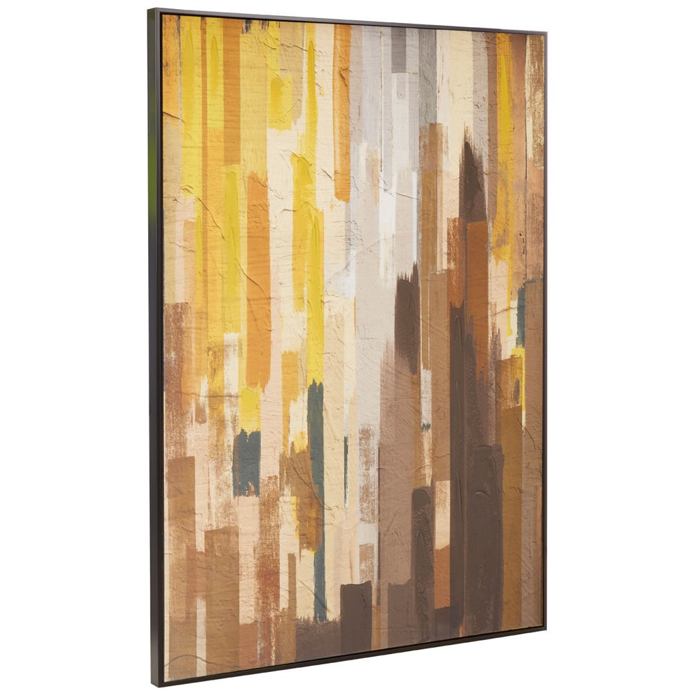 Product photograph of Olivia S Soft Industrial Collection - Astral Ochre Canvas Wall Art from Olivia's.