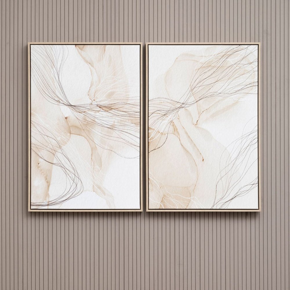 Product photograph of Olivia S Set Of 2 Abbey Scribble Design Wall Art from Olivia's.