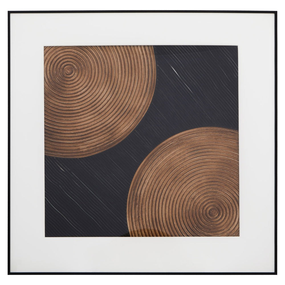 Product photograph of Olivia S Soft Industrial Collection - Neavah Wall Art In Black Brown from Olivia's